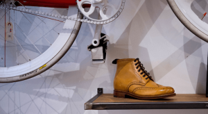 bike and shoe in basement