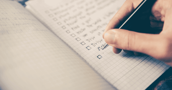writing a checklist for moving