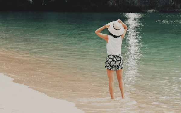 woman on the beach