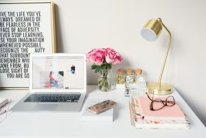 organized and decluttered desk