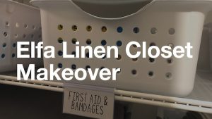 Organized Linen Closet Container
