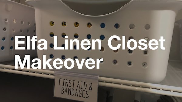 Organized Linen Closet Container