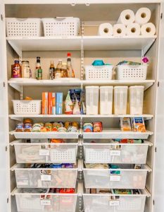 Organized kitchen pantry