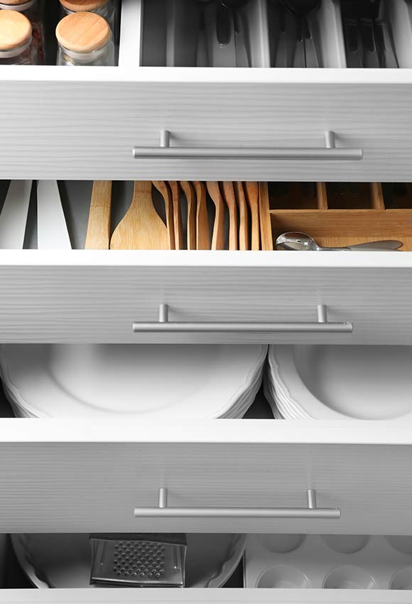 Clean and organized kitchen drawer