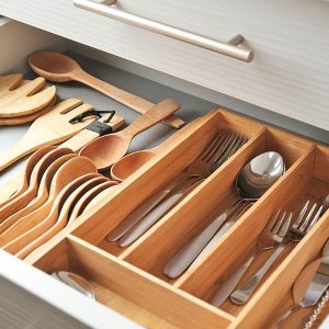 organized and beautiful kitchen drawer