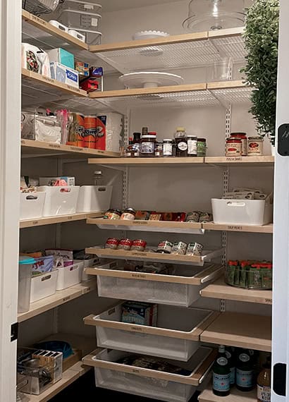 Organized, beautiful, panty after decluttering