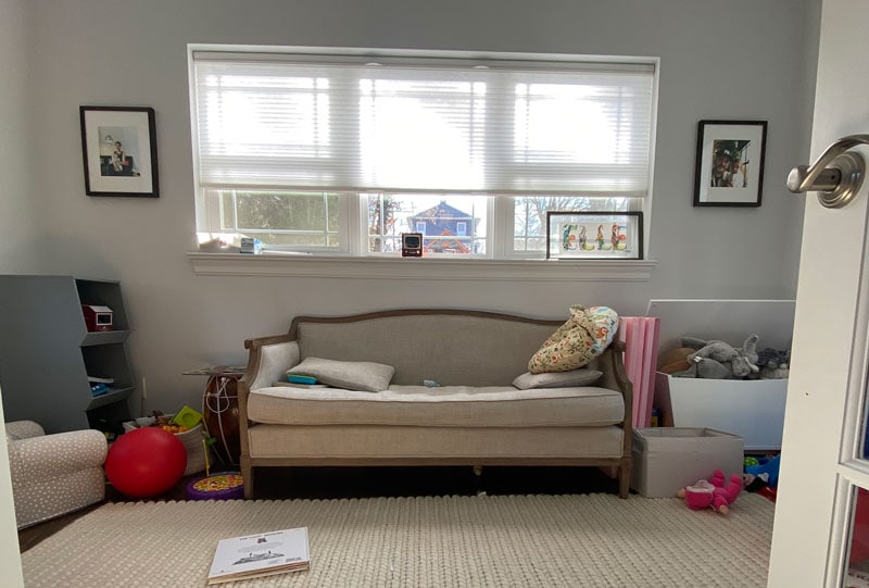 Play room before being redesigned by professional organizers in St. Louis