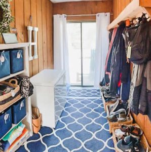 clean, organized entry way decluttered and organized by St. Louis' best professional organizing company Perfectly Placed