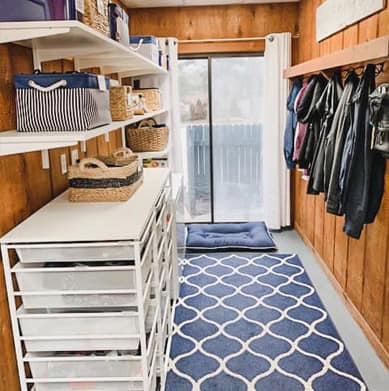 clean, organized mud room organized by top-rated professional organizing company in St. Louis and West County