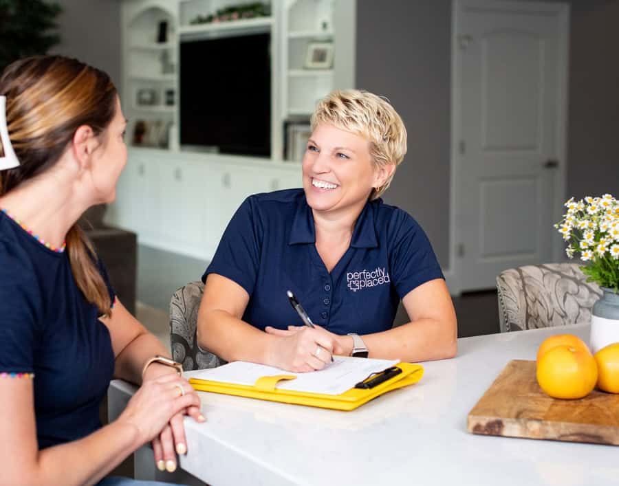 St. Louis Professional Organizer Meeting with Client in her kitchen