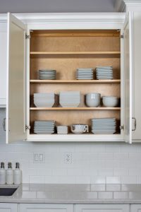 clean, well organized and clutter free kitchen cabinet
